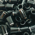 Iron Ferrules - Black w/ Silver Ring - 0.75"