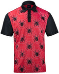 Black Widow Red Mens Golf Polo Shirt by ReadyGOLF