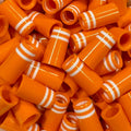 Premium Quality Iron Ferrules Orange w/ Double White Rings 1”