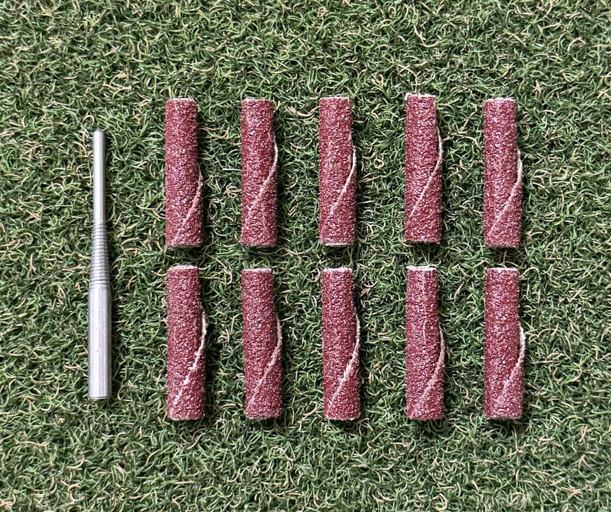 Golf Club Hosel Abrading Sanding Sleeves + Mandrill