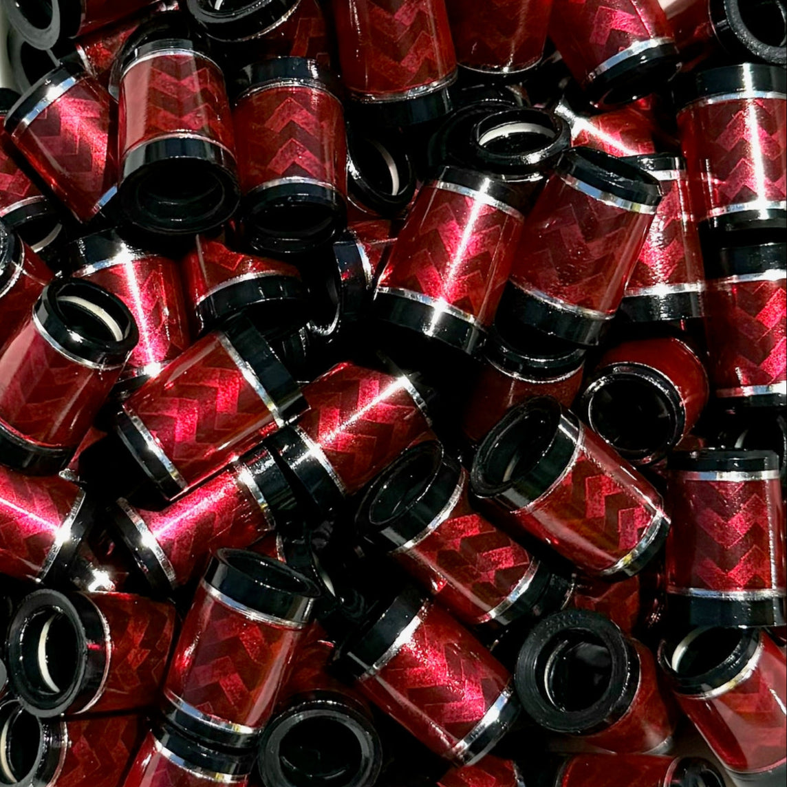Premium Quality Iron Ferrules Carbon Weave Design .355 I.D. - Choose Color
