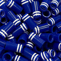 Premium Quality Iron Ferrules Blue w/ Double White Rings 1”