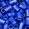Iron Ferrules - Blue w/ Double Silver Ring - 0.75"