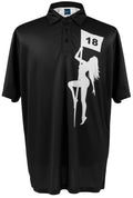 Pole Dancer (Black) Mens Golf Polo Shirt by ReadyGOLF - LIMITED EDITION