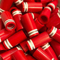 Premium Quality Iron Ferrules Red w/ White & Silver Rings 1”