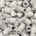 Premium Quality Iron Ferrules White w/ Double Silver Ring - 0.75"